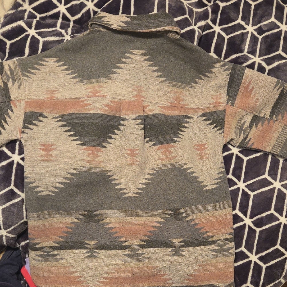 Stylish Aztec Patterned Blazer Jacket - image 2